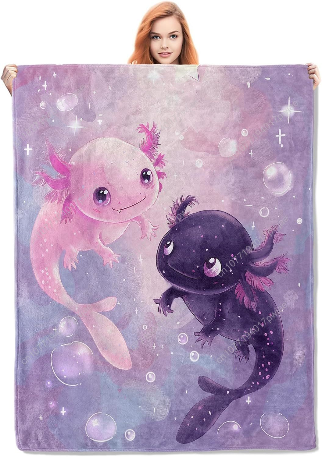Home Of Textiles - Axolotl Deken Schattig Axolotls Flanel Gooi