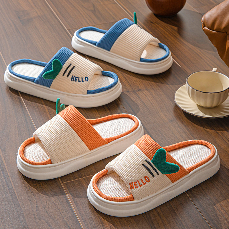 Textiles For Home - Nieuwe stijl linnen pantoffels voor dames,