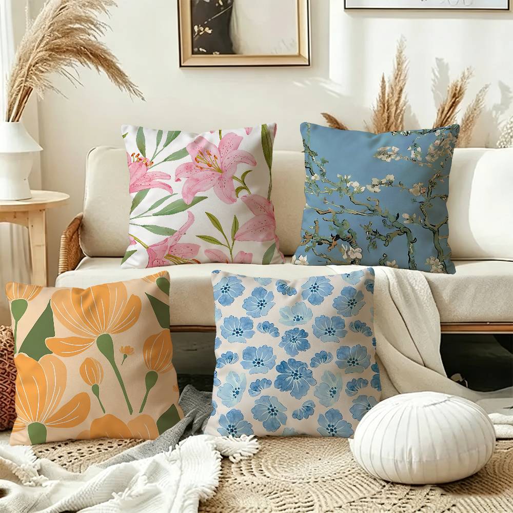 Abstracte Bloemenmarkt Kussenh - Home Textiles Market recensie en prijs