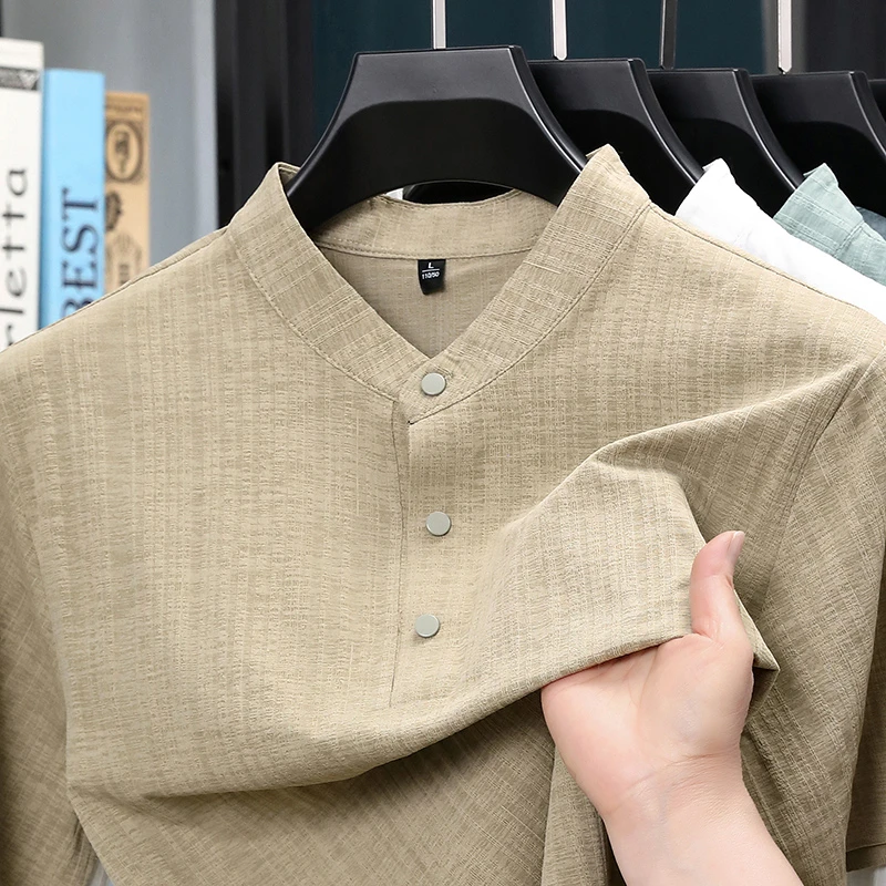 Zomer overhemd met opstaande k - Textiles For Home recensie en prijs
