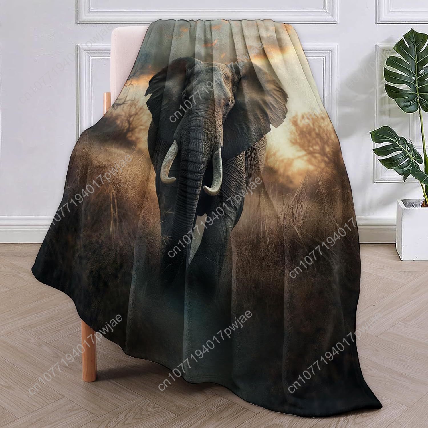 Fleece deken met olifant, real - Home Of Textiles recensie en prijs