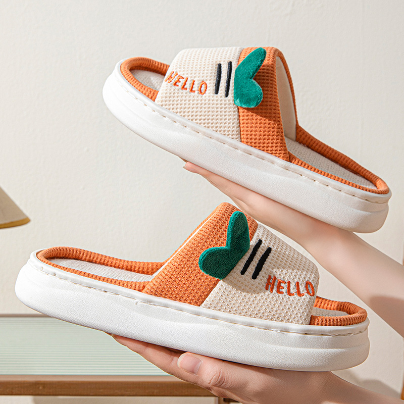 Nieuwe stijl linnen pantoffels - Textiles For Home recensie en prijs