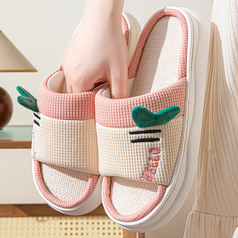 Nieuwe stijl linnen pantoffels - Textiles For Home recensie en prijs