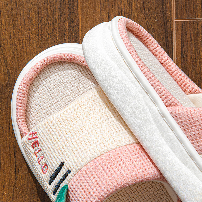 Nieuwe stijl linnen pantoffels - Textiles For Home recensie en prijs